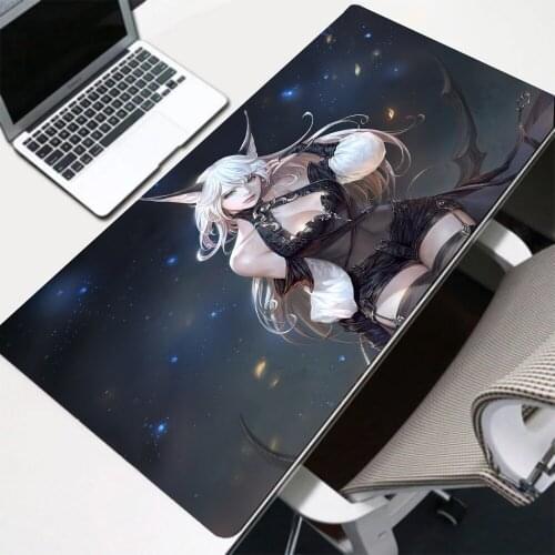Sexy Girl Dark Anime Mouse Pad Xxl Rubber Gamer Accessories Desktop Protection Pad Rgb with USB Interface Led Backlit MousePad