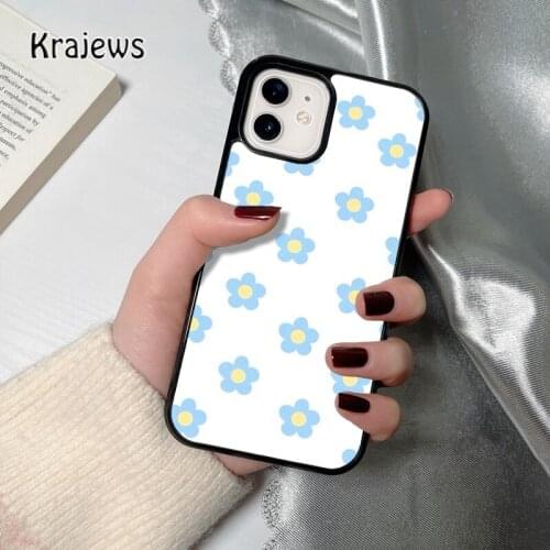 Krajews Pretty in blue coque Phone Case for iPhone 12 mini 5 6S 7 8 PLUS X XS XR 11 PRO MAX SE 2020 Back Cover Funda Shell