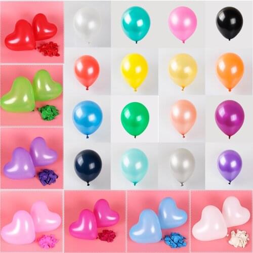 10/20/30pcs Latex Helium Balloons pink red Heart Balloons Inflatable Wedding Birthday Party Decorations Air Balls Baby Shower