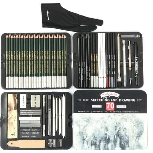 70 Pieces Professional Drawing Sketching Pencils set,sketch Pencils, Drawing Supplies Perfect for Artists and Beginners pencil