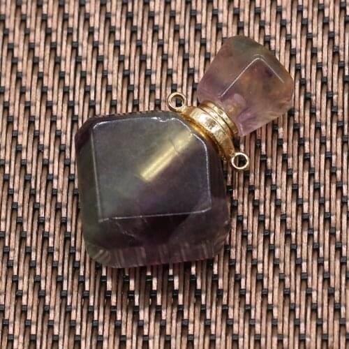 Natural Semi Precious Perfume Mini Bottle Car Air Freshener Separate Bottling For DIY Jewelry Making Necklaces Bracelets20*30mm