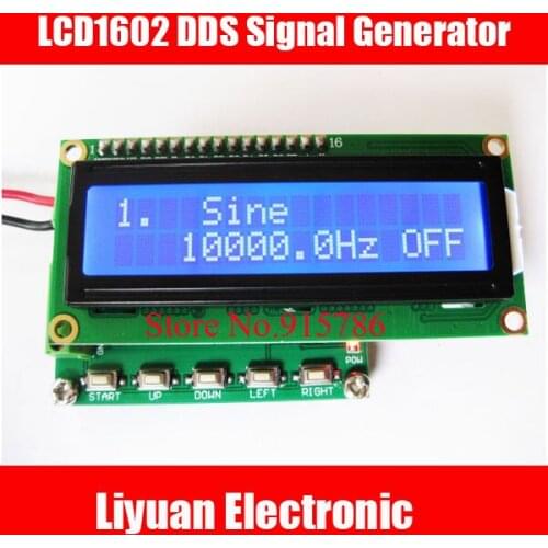 New version LCD1602 DDS Signal sensor / function generator 0.1hz ~ 100khz / variety of signal generator / frequency meter