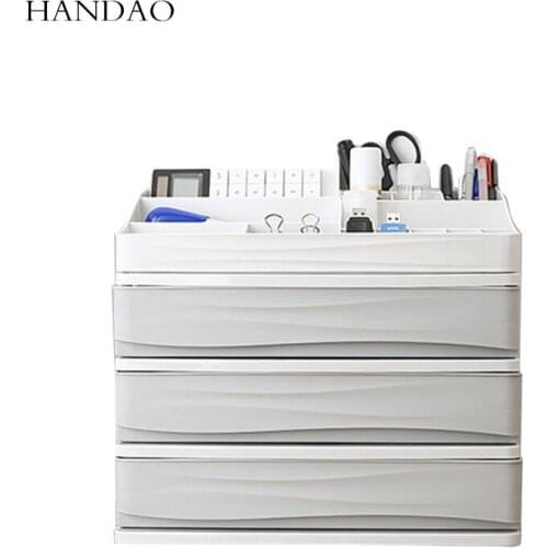 Plastic Cosmetics Organizer Drawer Makeup Box Dressing Table Desktop Storage Jewelry Nail polish Lipstick Organizer Beauty Case