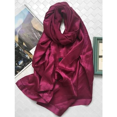 Delicate blank-holder 100%silk womens luxury scarf shawl pashmina 65x200cm soild color satin smooth soft