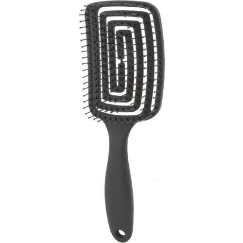 Hair Brush Natural Bamboo Handle Boar Bristles Anti-static Hair Scalp Paddle Hairbrush Gasbag Massage Wooden Comb Barber Brush