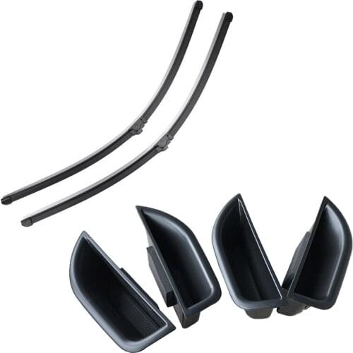 Front Window Windshield Wiper Blades with for Mercedes Benz Door Handle Container Holder Tray Storage Box