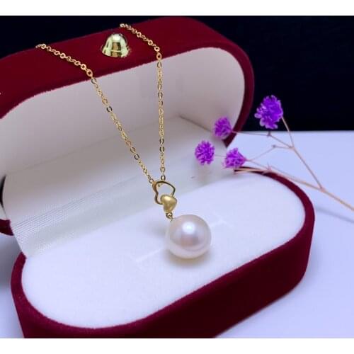 Shilovem 18k yellow gold real Natural pearls pendants fine Jewelry women trendy no necklace party new gift plant yzz10-10.5614zz