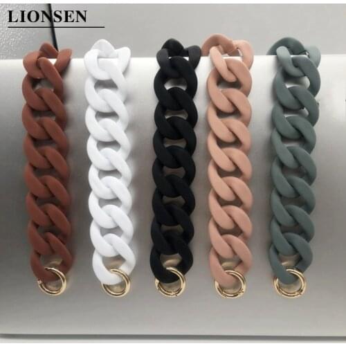 Lionsen 30cm/41cm Replacement Acrylic Chain For Handle Bag Detachable Plastic Fish Bone Plastic Strap Shoulder bag accessories