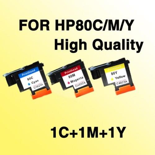 Compatible For hp80 color printhead C/M/Y C4821A C4822A C4823A compatible for hp 80 Designjet 1000 1050c 1055cm