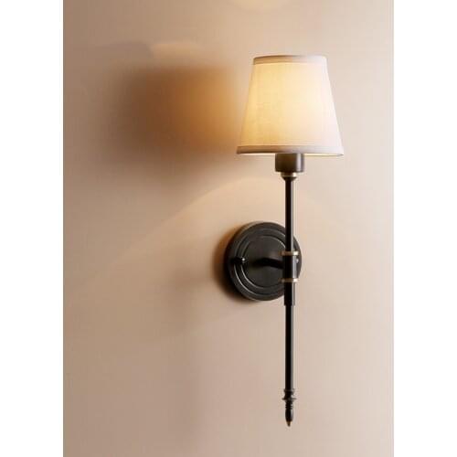 Modern American Copper Wall Lamp Living Room Bedroom Home Loft Decor Decoration Lamps Bedside Corridor Wall Lamp Installation