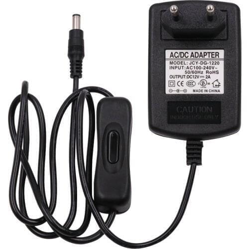 LED Power Supply Adapter Transformer AC220V 110V to DC12V 1A 2A 3A Driver Converter EU/US/UK/AU Plug with Switch for LED Light