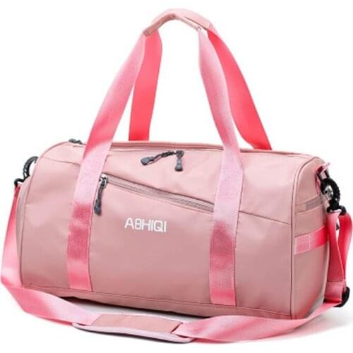 Womens Short Trip Korean Lightweight Sports Fitness Training Wet Dry Separation Duffle Carry On Luggage Weekend Travel Bag