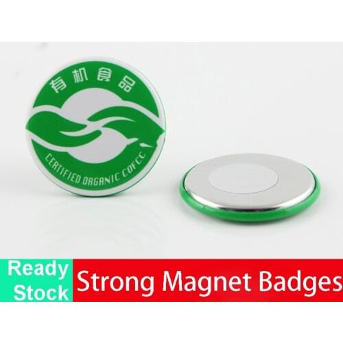 Custom DIY 100 sets of personalized refrigerator magnet magnetic badges (with magnets)