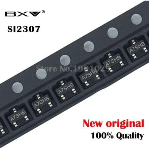 100PCS SI2307 SOT-23 2307 Mark A7SHB SOT SMD new and original
