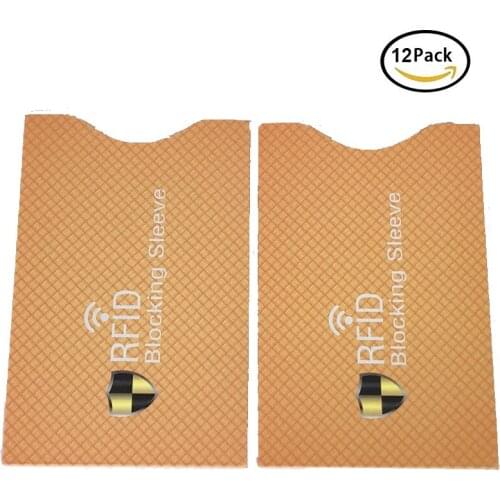 12 Pcs RFID Blocking Sleeves Anti Theft RFID Card Protector RFID Blocking Sleeve for Men/Women Identity Theft Protection