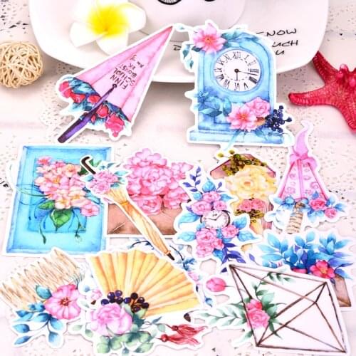 13pcs kawaii cute Powder Retro life stickers for the diary scrapbooking stickers /decorative sticker /DIY craft photo albums