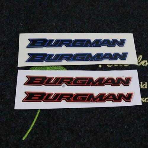 2 sheets 3D Motorcycle Emblem Badge Decals Scooter Reflective Stickers For Suzuki Burgman AN125 AN200 AN400 AN650