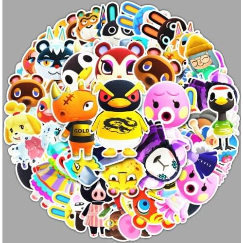 50pcs Cartoon Animal Anime Graffiti Stickers for Laptop Scooter Car Guitar Children Mobile Phone Decoration Sticker Pack Set