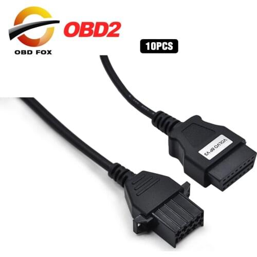 For Volvo 8Pin to OBD2 16Pin Female Connector DLC OBD OBDII for VOLVO 8 PIN Truck Cable 10pcs/lot free shipping