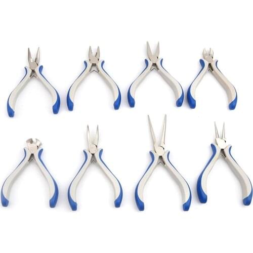 8 PCs/Set Jewelry DIY Pliers Sets For Necklace Earrings Making Tools Carbon Steel Pliers Useful Equipment Tools, 1 Set