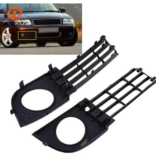POSSBAY Car Fog Light Lamp Cover Bumper Grille Grills for A6 quattro sedan/Avant 2002-2005 facelift Car Replacement Accessories
