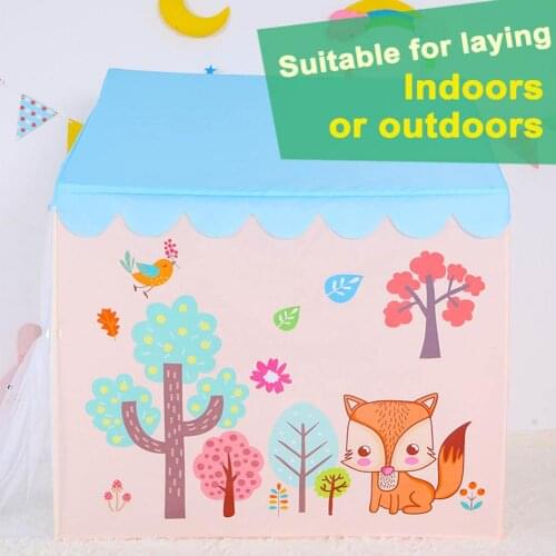 Kids Castle Play Tent Indoor Playhouse Tent with Netting Curtain Indoor Outdoor Princess Castle Folding Cubby Toys
