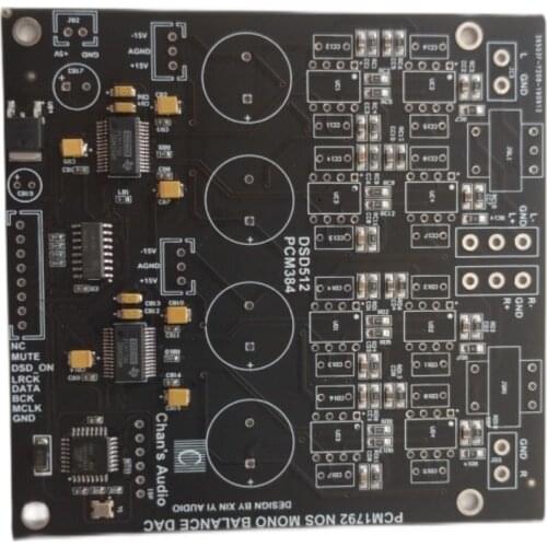 PCM1792 dual parallel DSD512 decoder board only has SMT components
