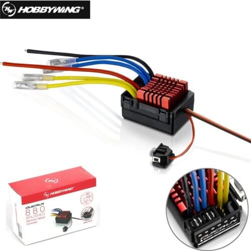 Original Hobbywing QuicRun WP 880 80A Dual Brushed Waterproof ESC Speed Controller For 1/8 RC Car
