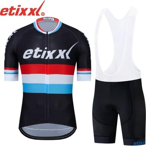 Etixxl 2021 Summer Cycling Jersey Set Men Breathable Mountain Bicycle Clothing Maillot Ropa Ciclismo Bike Clothes Cycling Set