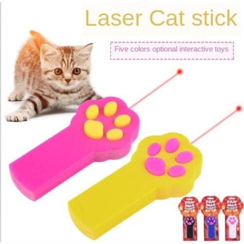 Pet Laser Tease Cats Rods Remote Laser Stick Pen Funny Toys Cats Lovely Paw Beam Pet Interactive Toy Puppy Training Pet Supplies