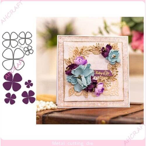 4pc Flowers Metal Cutting Dies for DIY Scrapbooking Photo Album Decorative Embossing Paper Card Crafts Die 2021