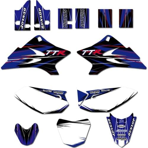 Decal Sticker Kit For Yamaha TTR50 TTR 50 2006-2013 2014 2015 2016 2017 2018 Motocross Dirt Bike Team Graphic Background Sticker