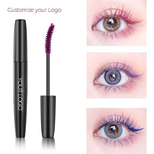 Customize your Logo Professional Makeup Color Mascara Waterproof Fast Dry Eyelashes Curling Lengthening Eye Lashes Brown Red