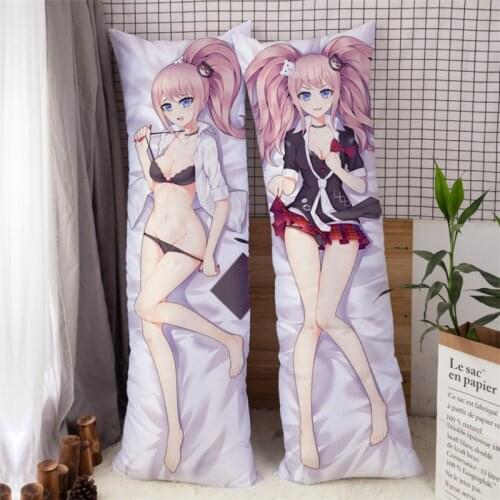 Anime Game Danganronpa Enoshima Junko Pillow Case Cosplay Dakimakura Cartoon Kawaii Men Women Costume Accessories