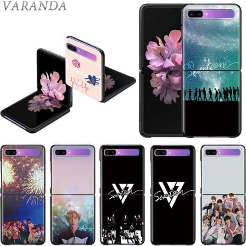 Seventeen BOYS POP Case For Samsung Galaxy Z Flip 5G Black Hard Plastic Phone Coque 6.7 Inches Folding And Splitting Capa