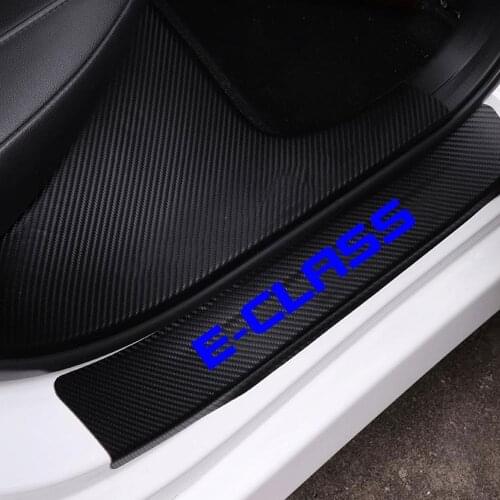 Car Door Sill Car Threshold Pedal Sticker for Mercedes-Benz E-class Decoration Carbon Fibre Vinyl Sticker Car Accessories