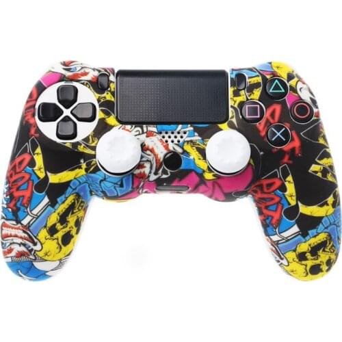 6 Colors Anti Slip Silicone Protective Skin Case For PlayStation 4 PS4 DS4 Pro Slim Controller Thumb Stick Grip Caps