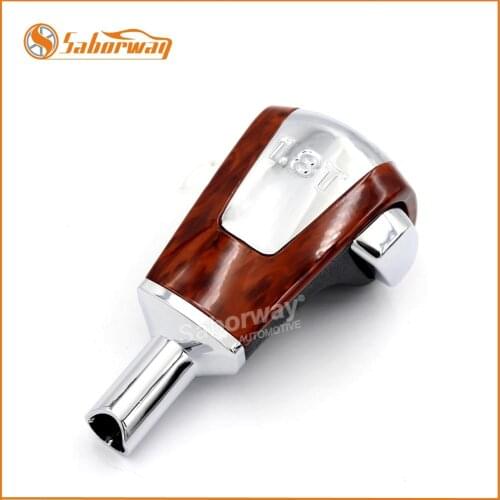 Saborway Cherry Wood & Chrome Automatic Gear Shift Knob Shifting Handball For Passat B5 1.8T 3BD713139 3BD 713 139