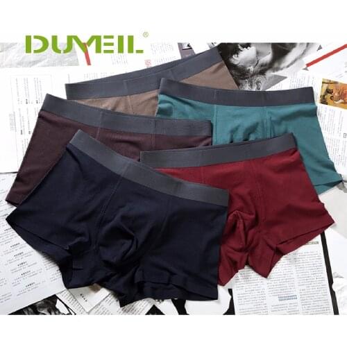 3pieces/Lot Men Colored Modal Knitted Breathable Sports Underwear Flexible Four Corners Underpants 3D Convex Thickening Shorts