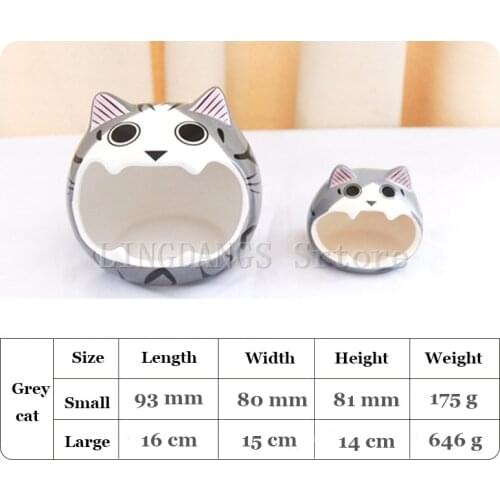 Small Pet Hideout Ceramic House Cute Cartoon Shape Cave Sleeping Nest For Mini Animals Gerbils Chinchillas Hamster