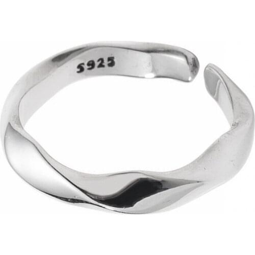 Vintage Silver Color Irregular Round Rings for Women Bijoux Gift Female Adjustable Size Finger Rings Anillos Wholesale