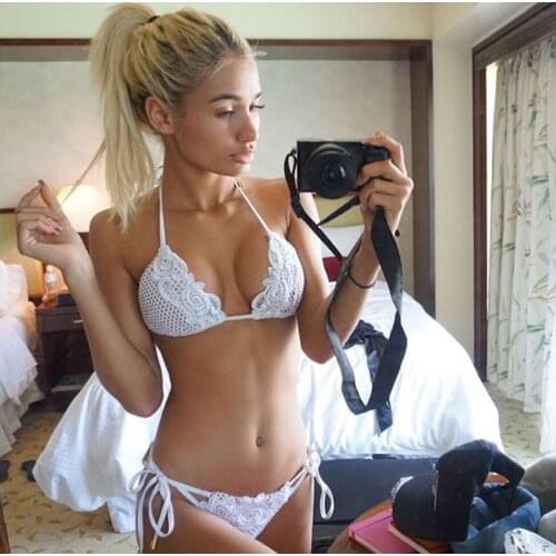 Womens Halter Neck Padded Bra Set Ladies Summer Solid Beach Push-up Bra Set Summer Clothing