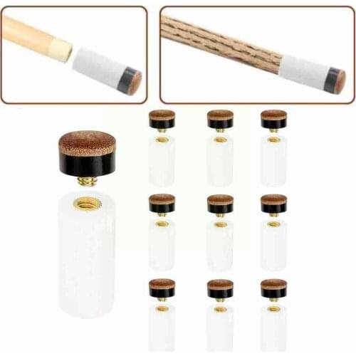 1Set Pool Cue Tip Billiard Replacement Screw-on Tip Pool Cue Professional Ferrule With D2L6 S Billiard 10MM/11MM/12MM/13MM W9N9