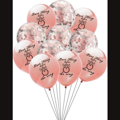 12 Inch Latex Balloon Bride To Be Cartoon Print Love Ring Balloon Bride-To-Be Single Hen Party Supplies