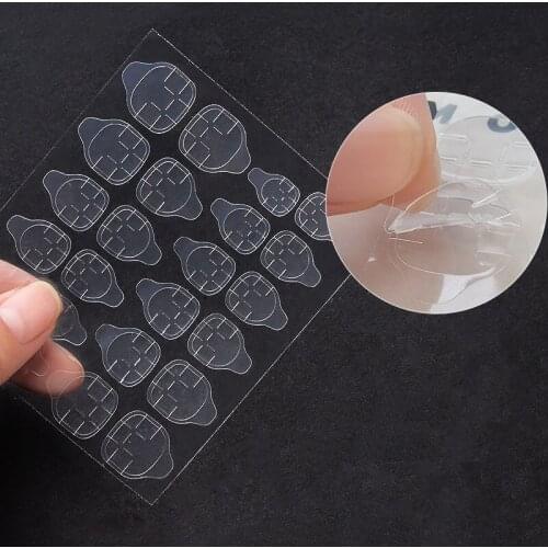 240pcs Double Sided False Nail Adhesive Tapes Transparent Glue Sticker Fake Nails Extension Stick Acrylic DIY Tips Manicure Tool
