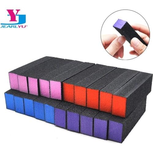 50/100 Pcs/Pack Nail Art Black UV Gel Polishing Sanding Files Grinding Sponge Buffering File Block Nail Foam Shine Manicure Set