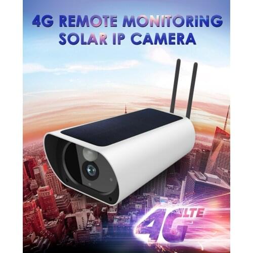 Wireless 4G Outdoor Solar Power Camera 2MP Ip Cameras P2p Mobile View Ir Vision Network Cameras Rechargeable Power 4G Cameras