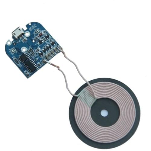 Micro Qi Wireless Charger PCBA Circuit Board Transmitter module + Coil Charging 5V 1A
