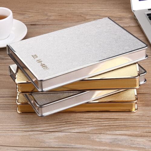 Creative Metal edging Fashion PU Leather A5 Journal Notebook Daily Business Office Work Notebooks Notepad Diary School Supplies