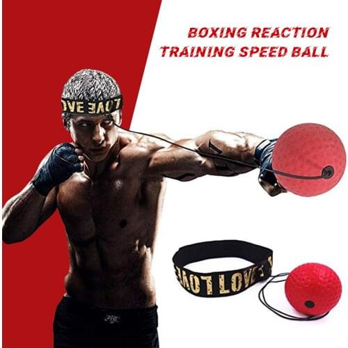 Boxing Punch Exercise Fight Ball With Head Band Supplies for Reflect Speed Training Box